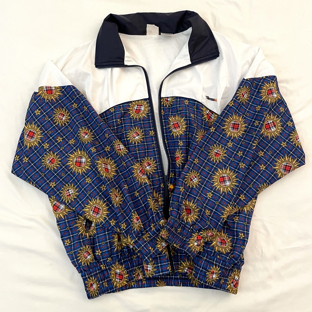 Patterned Zip Up Bomber Jacket